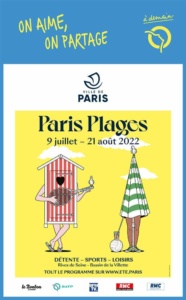 affiche de Paris plages auquel participe l'association Miam